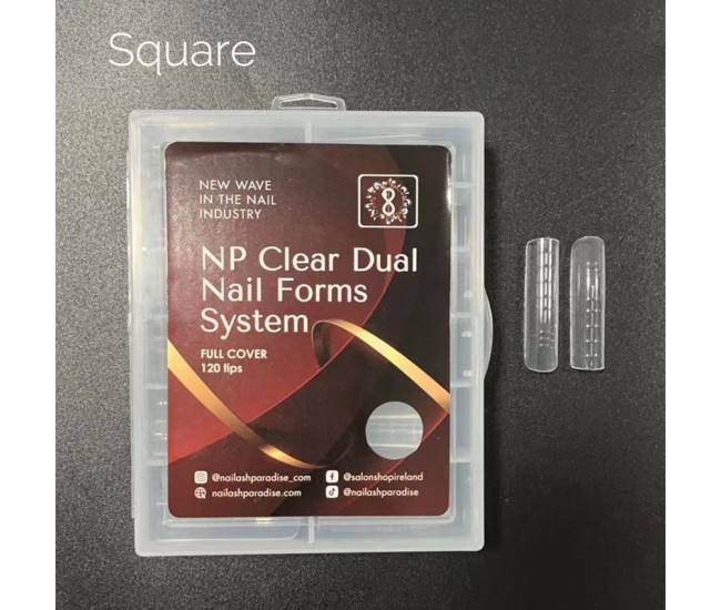 Top/Dual plastic nail forms - Square 120pcs